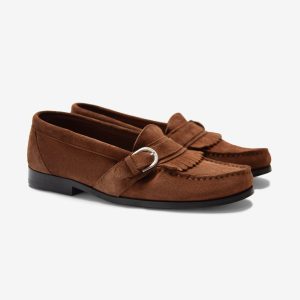 Suede Buckle Loafer