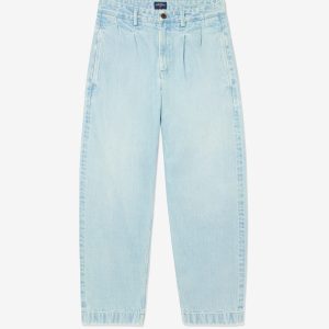 Double-Pleat Denim Pant