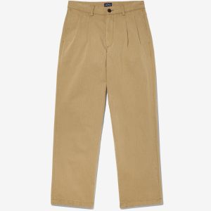 Double-Pleat Herringbone Pant