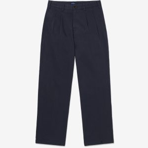 Classic Double-Pleat Herringbone Pant