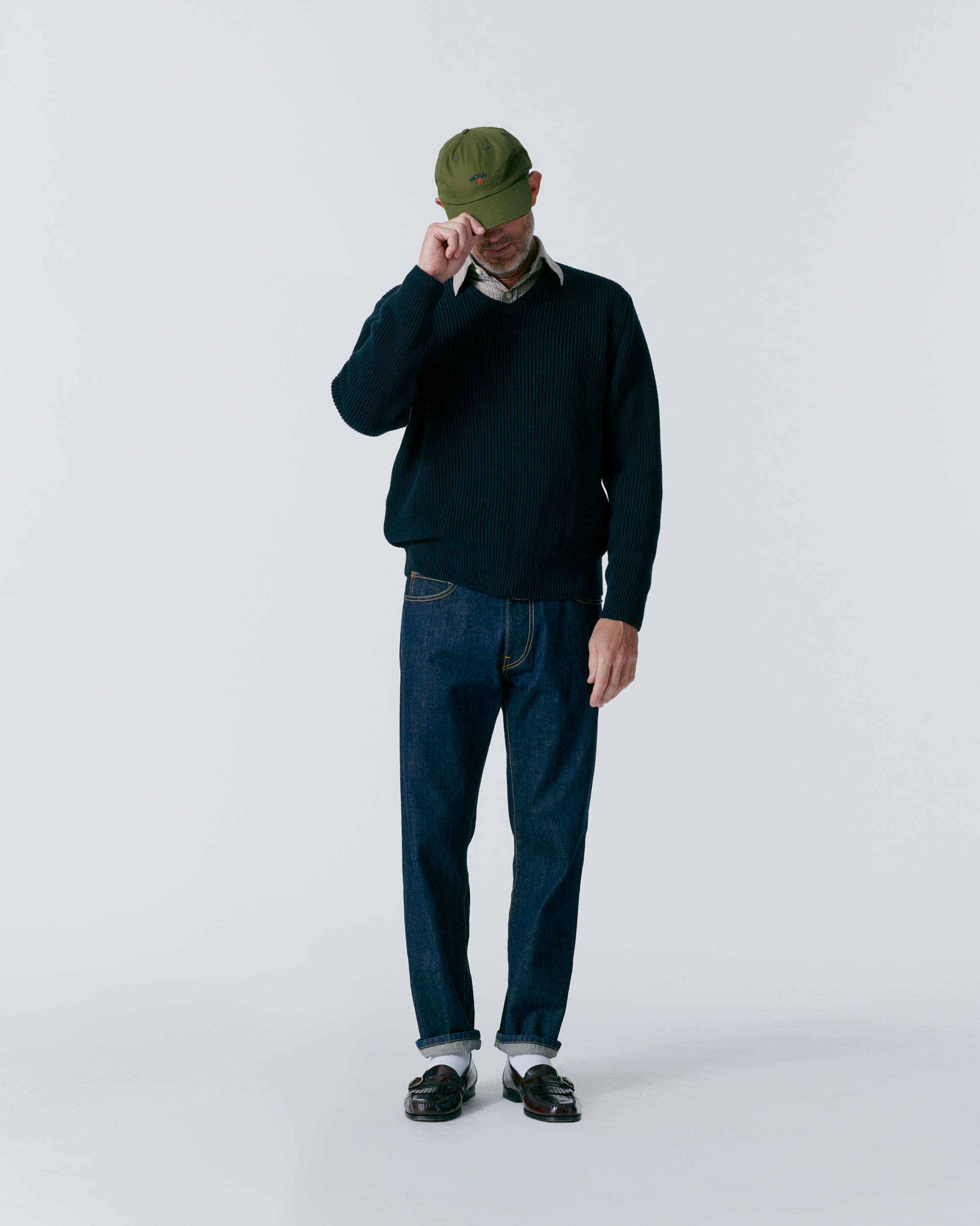 V-Neck Shaker Stitch Sweater - Image 9