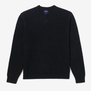 V-Neck Shaker Stitch Sweater